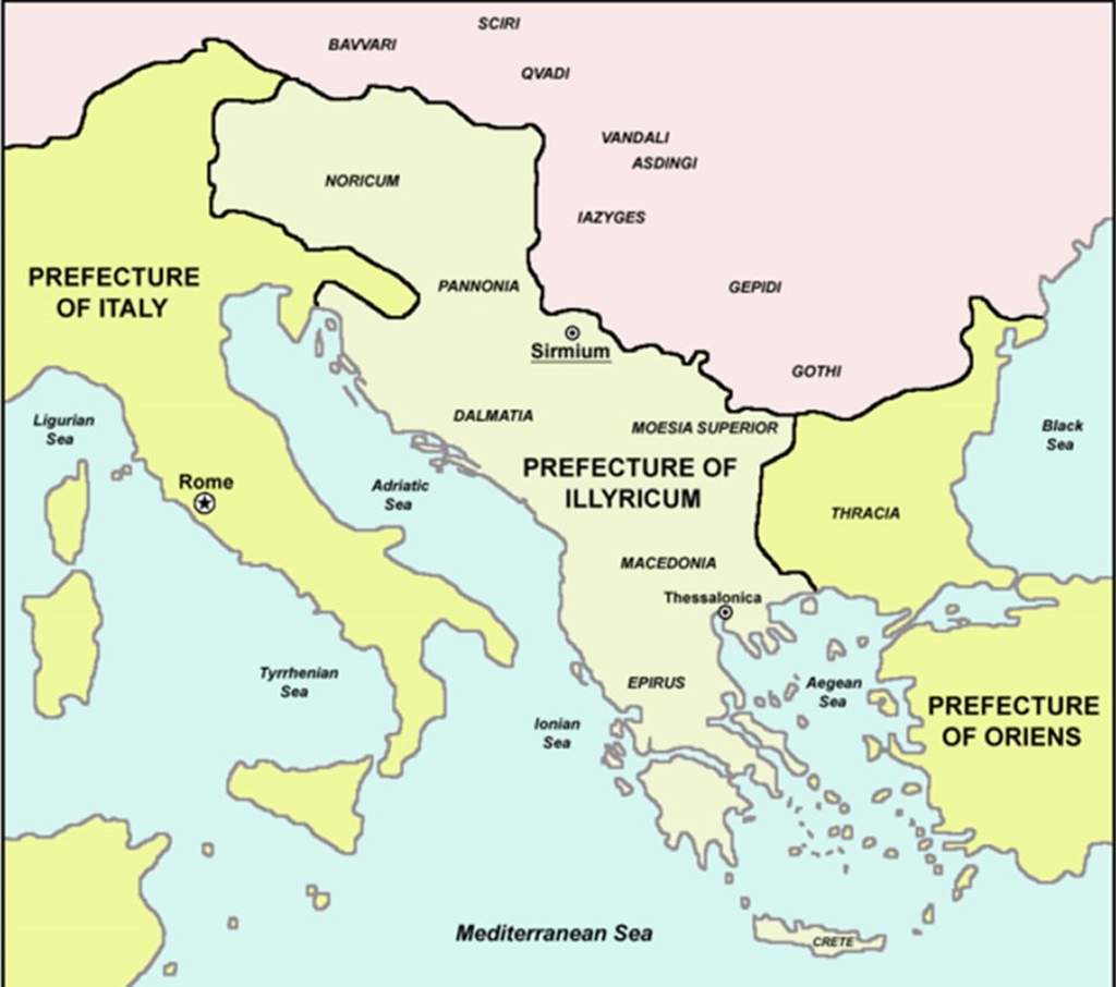 m Prefecture of Illyricum 318 379 AD