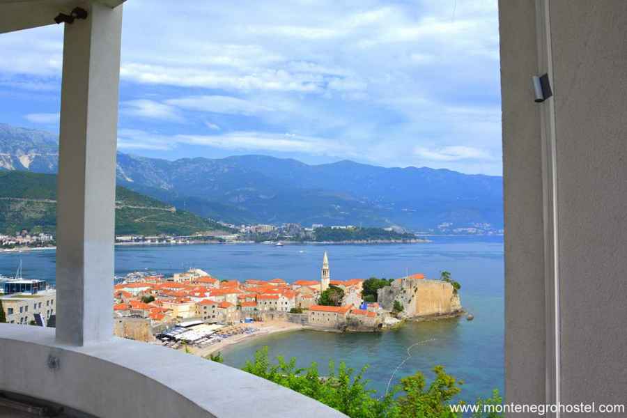 Viewpoint on the old town of Budva