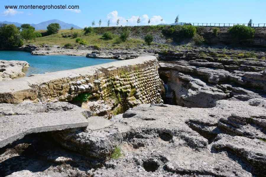 Dry Cijevna Waterfalls in summer JPG