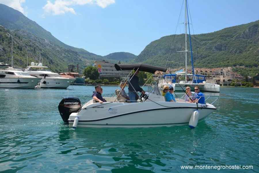 the speed boat ride to Perast