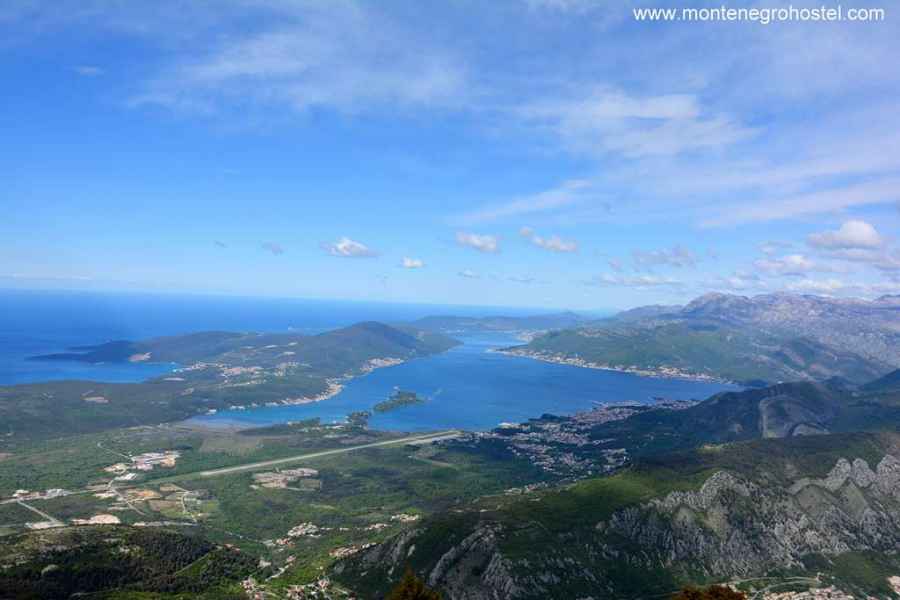 Boka Bay panorama from the cable car