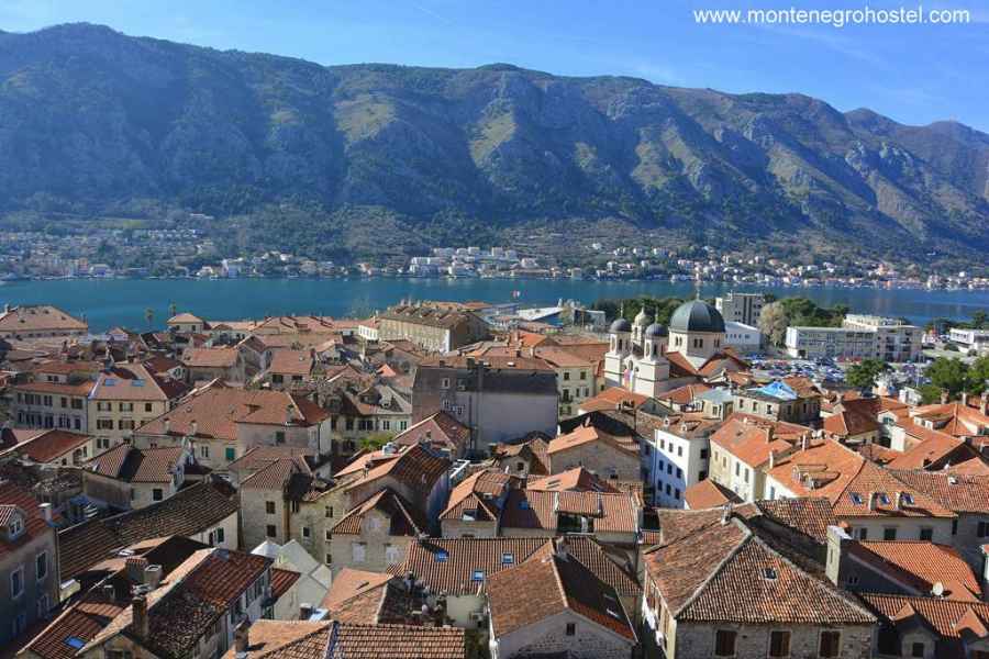 the viewpoint of Kotor from the city walls