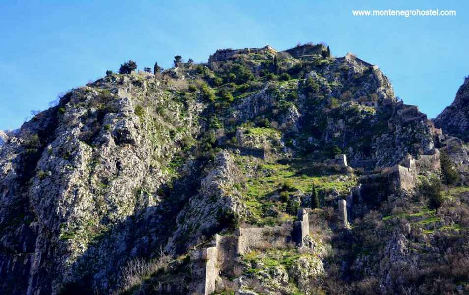 The city walls in Kotor