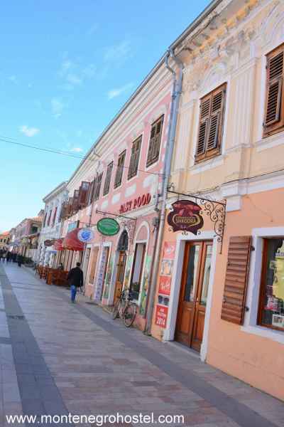 Pedestrian area in the city center