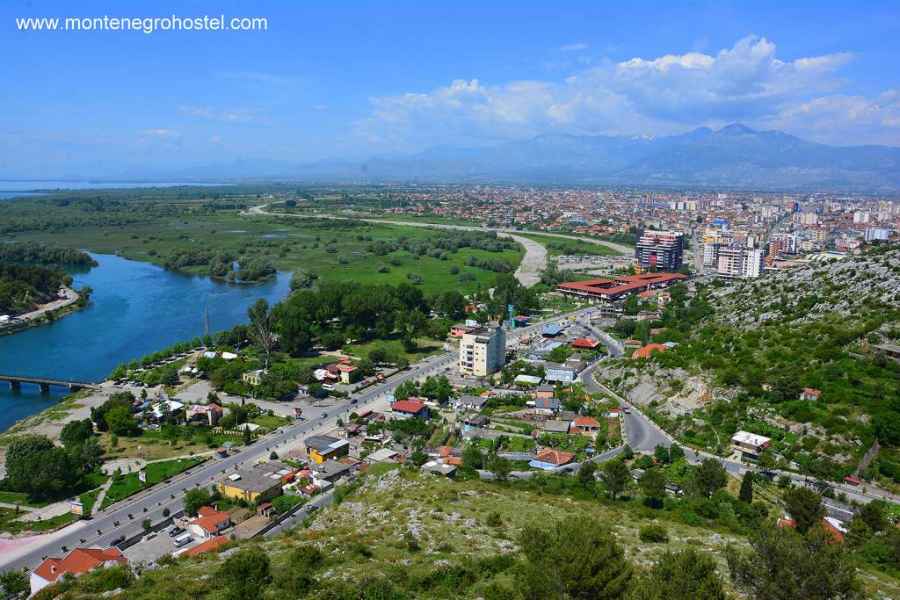 Buna River and the city of Shkodra