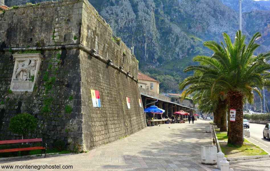 Greenmarket is next to the city walls
