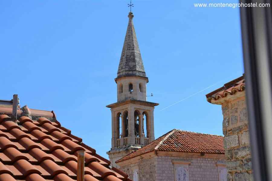 view from the 8-bed dorm room