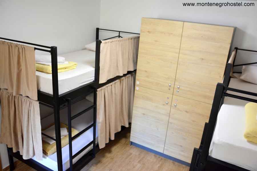 8-bed dorm room