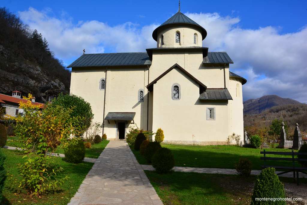 m Falling into Sleep of Holly Mother Church in Monastery Moraca