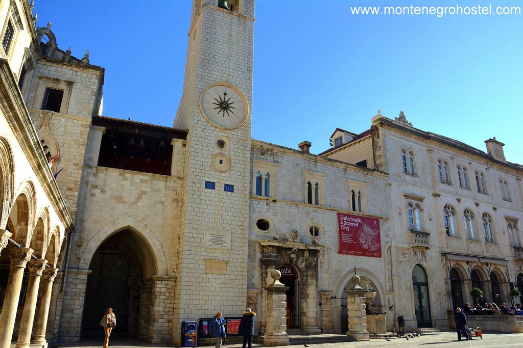 m Sponza Palace The Clocktower The City Hall and The City Theatre Marin Drzic in Dubrovnik 